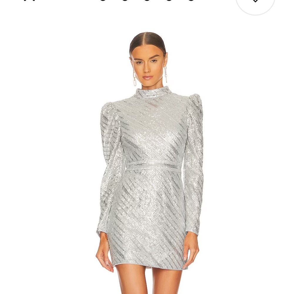 Saylor Pollie Mini Dress in Platinum. NWT. Sleeves altered, never worn.